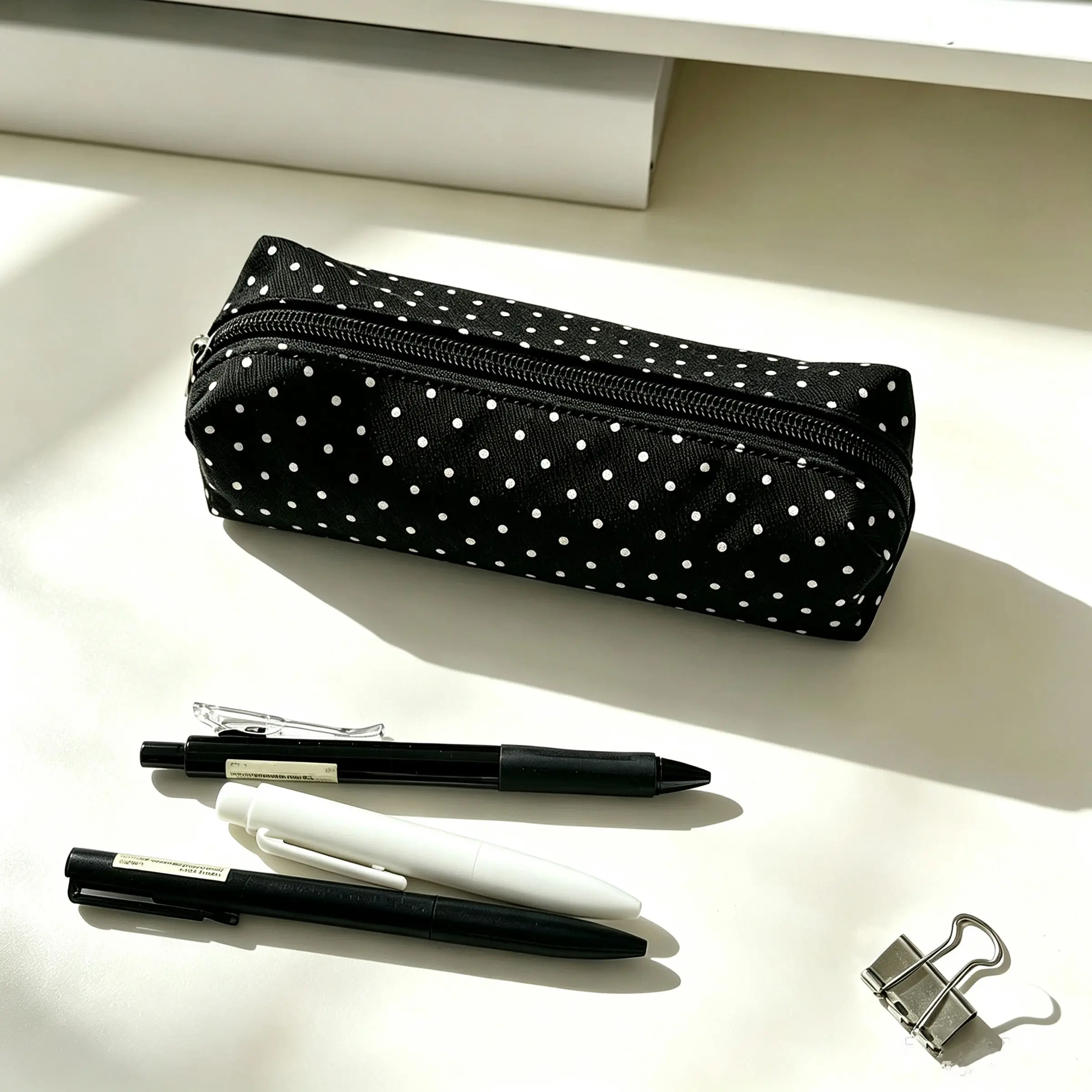 Polka Dot Pencil Case, Large Capacity Student Stationery Organizer, Perfect Back-To-School Gift, Durable Design for Daily Use, Essential Items