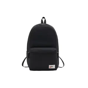 Nike Minimalist Sporty Casual Large-Capacity Zippered Polyester Backpack for Men and Women, Black