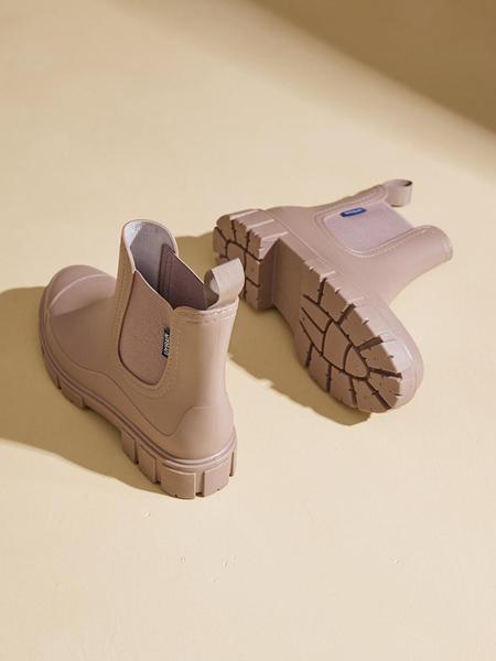 Women's Fashionable Waterproof Non-slip Rain Boots, Casual Comfortable Slip-on Boots, Perfect for Students and Outdoor Sports, Daily Wear Boots