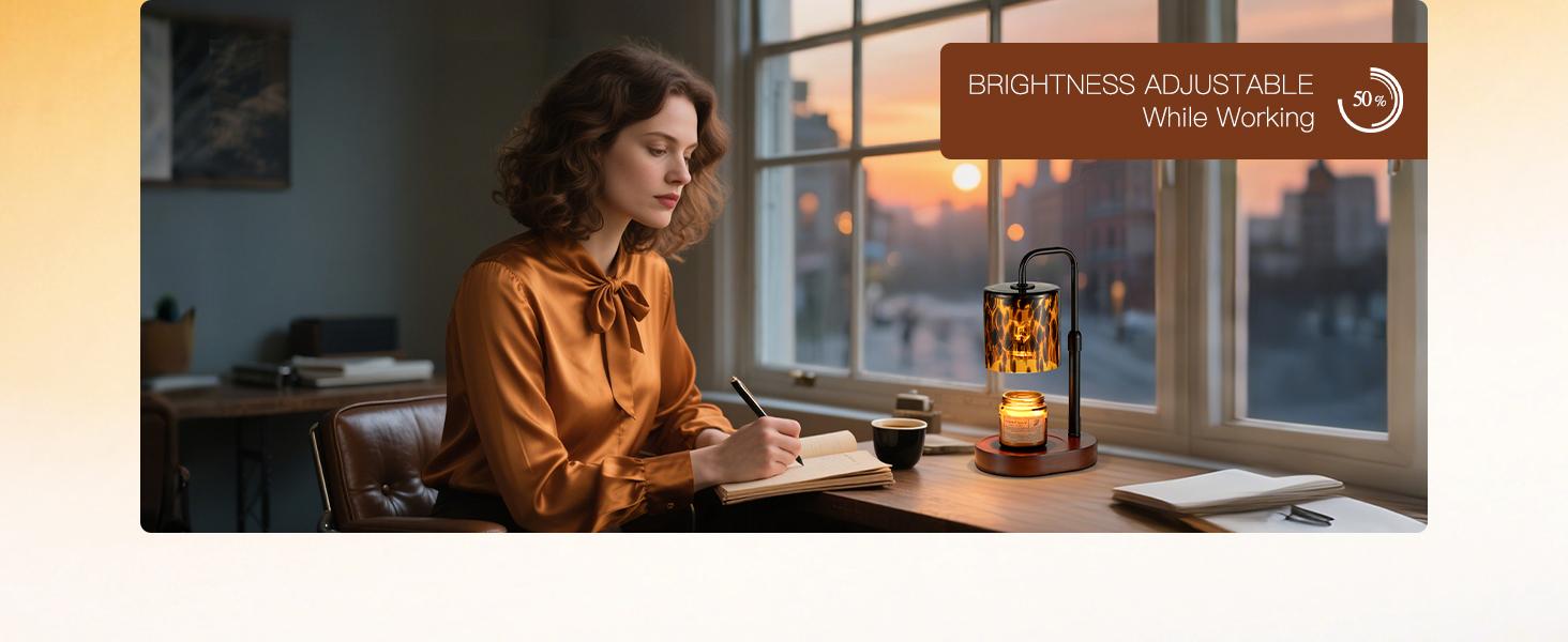 Tortoise Shell Home Decor: Black Candle Warmer Lamp with Timer Vintage Leopard Lamp with 2 Bulbs Height Adjustable Candle Warmer Dimmable Christmas Gift for Women