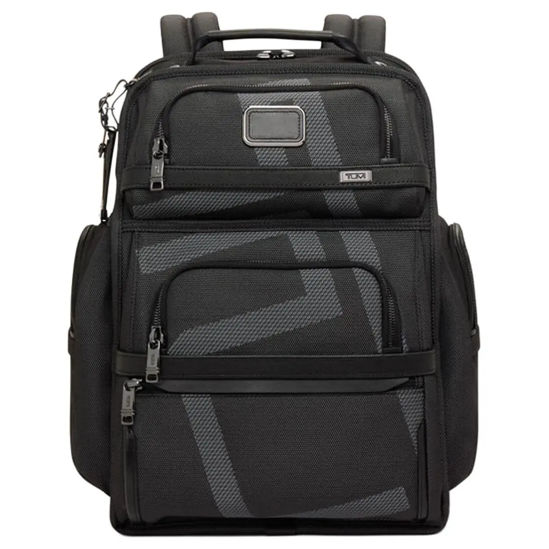 TUMI Alpha 3 Reflective Logo Polyester and Leather Backpack for Men in Black and Gray