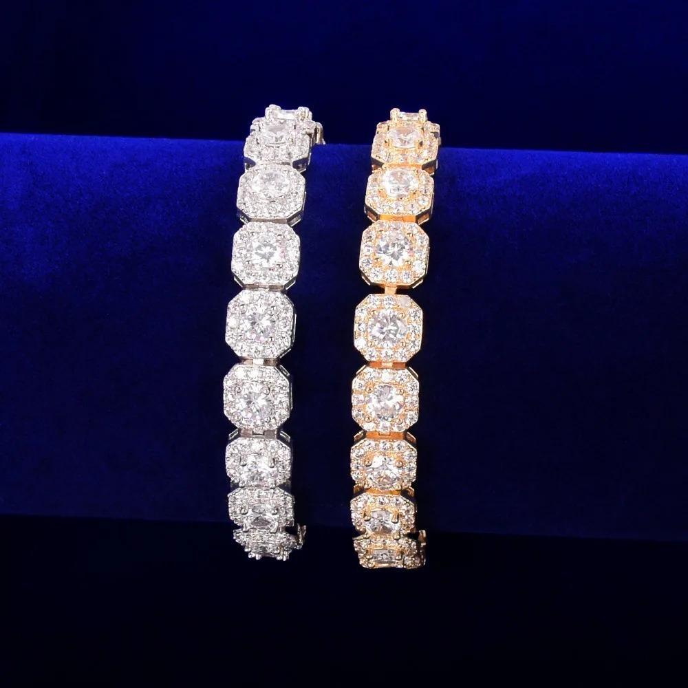 [ICE HUE]18K Gold Vacuum Plated Copper with 5A+ Sri Lanka Zircon Rock Sugar Bracelet Miami Italy Mexico & Micro Inspired for Women & Men Luxury Jewelry,Daily Wear,Casual Fashion,Gift Idea,,Classic,Hip Hop,Simple,Sporty Style