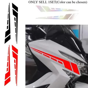 2PCS/SET Street Trendy Dynamic Geometric Line Motorcycle Logo Sticker, Decal For Carry Bags, Motorcycle Cultural Products, Personalized Decor