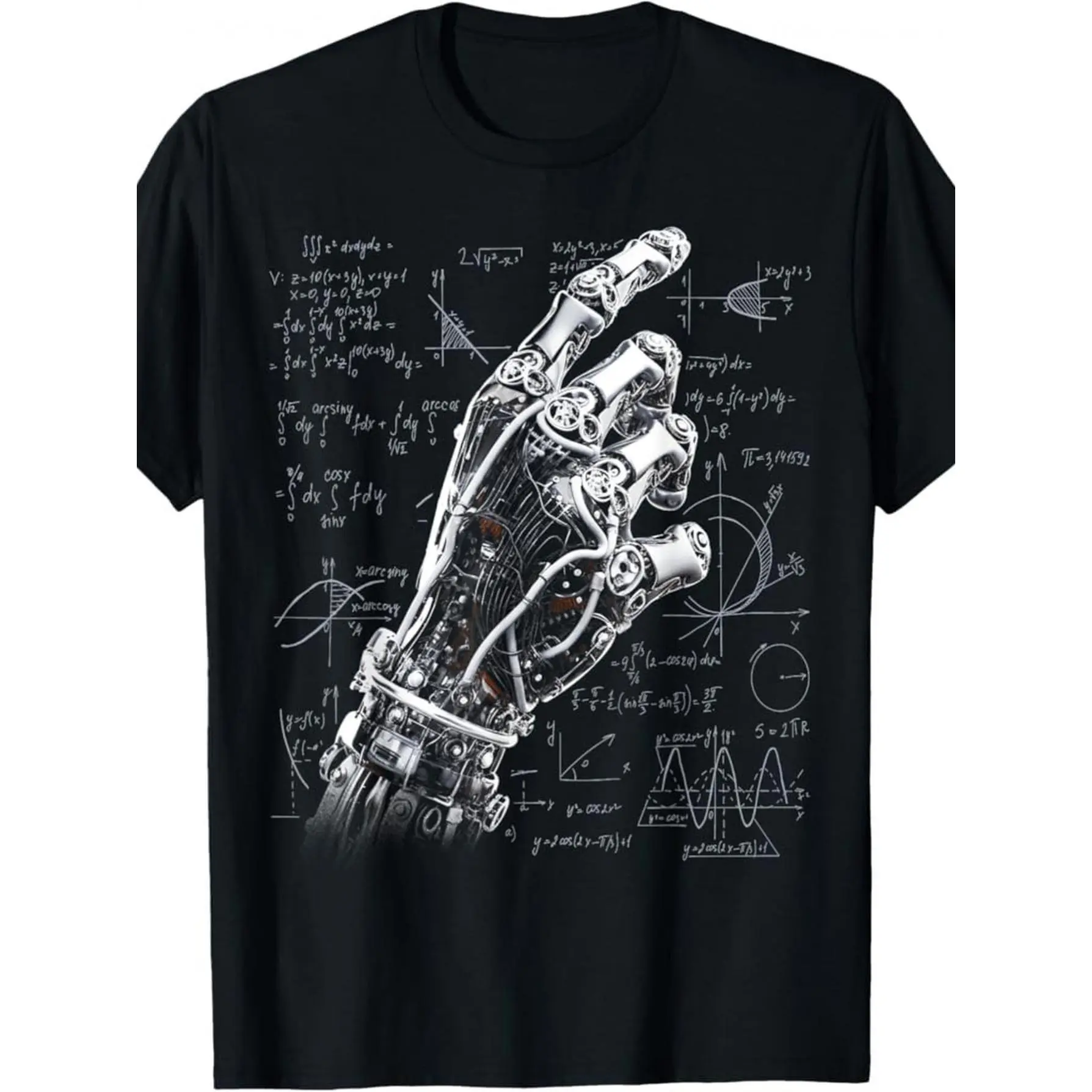 Men'S Retro Robot Engineer Graphic Tee - 100% Crew Neck Short Sleeve Featuring a Schematic Robot Design & Technical Illustrations (Gears, Cogs, Logic Gates) - Non-Stretch Fabric Suitable for Casual & Sports Wear - Stem-Inspired Clothing for Engineer