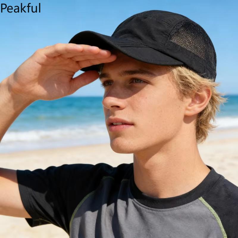 2026 Outdoor Foldable Baseball Hat – Quick-Dry Sunscreen Cap, Mesh Design for Fast Drying, Light Plate Sunshade, Unisex Duck Tongue Hat for Ultimate Sun Protection & Summer Fun