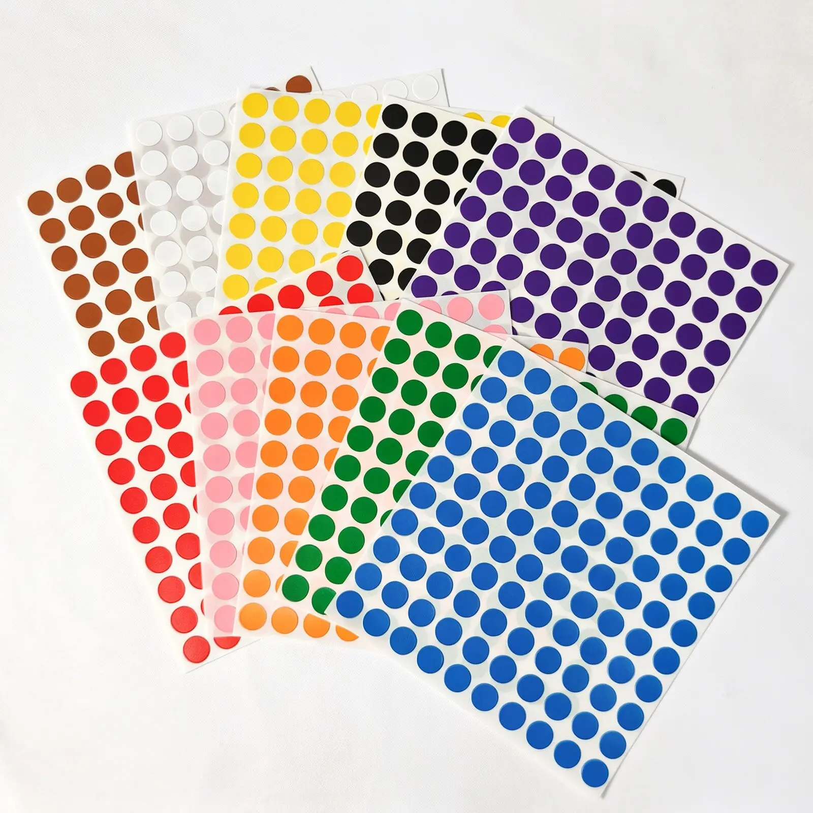 10mm Small Round Dot Colorful Adhesive Labels, Handwriteable Stickers for Kindergarten DIY Crafts, Reusable Classification Tags, Adhesive Label Paper