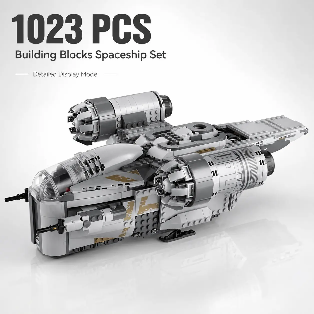 1023 Pcs the Razor Crest Building Block Toy, Figurines & Miniatures, Educational Construction Set, Perfect Gift for Kids