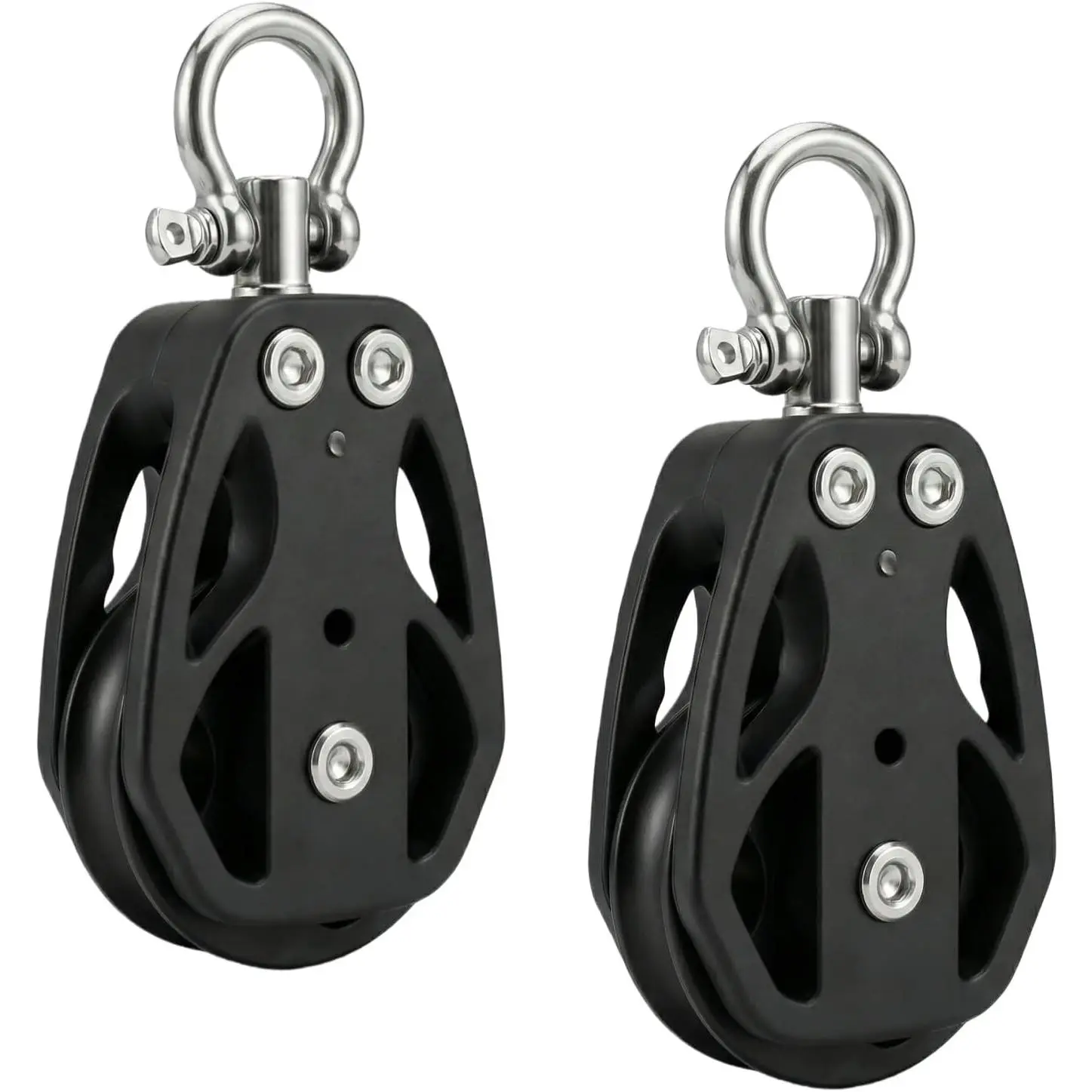 Single Swivel Block-Compact Marine Pulley,T316 Stainless & PA6.6 Nylon Construction,