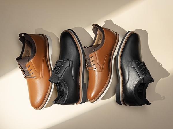 Bruno Marc Men's Lace-Up Comfortable Fashion Dress Shoes Black Business Casual Oxfords with Round Toe Slip-On Closure for All Seasons SpringStatements