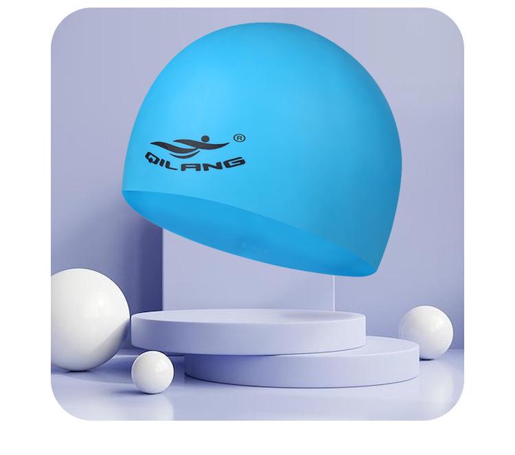 Silicone swimming cap Adult and child universal waterproof ear protection swimming cap