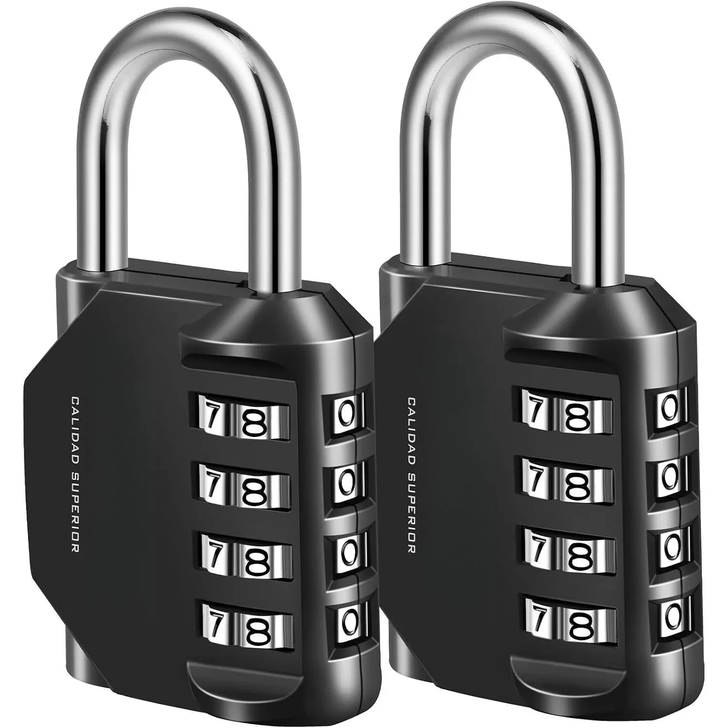 Combination Lock 2 Pack - 4 Digit Locker Lock  Resettable Padlock, Heavy Duty Zinc Alloy  Lock for Gym, School, Toolbox, Gate, Fence, Cabinet, Storage, Indoor & Outdoor Use
