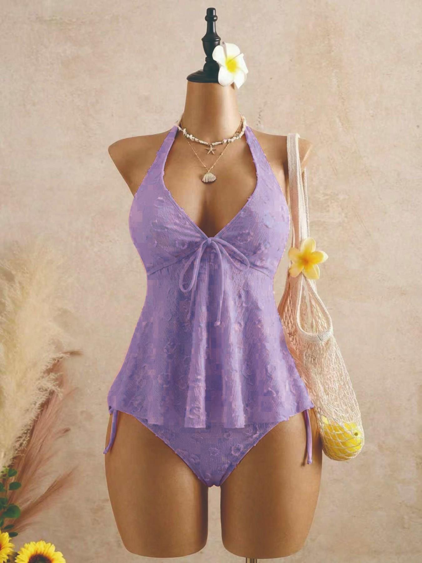 Women's Fashion Tankini Swimsuit, Stylish Two-Piece Swimwear, Comfortable Beachwear, Perfect for Pool Parties and Vacations suit with Tummy Control