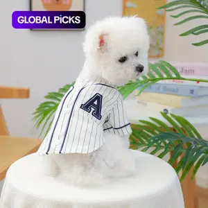 Dog Baseball Shirt, Pet Dog Cat Two-Leg Sports Style Clothes, Puppy Clothes, Teddy Bichon Pomeranian Chihuahua Yorkie Poodle Wearable Clothing #GLOBAL PICKS