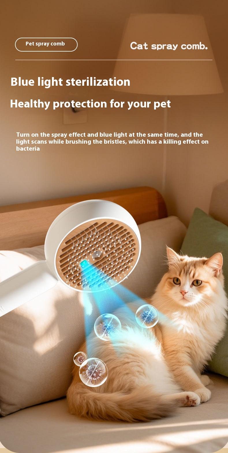 Dog and Cat Steam Brush - Professional Pet Grooming Tool with Fine Mist, Reduces Shedding & Static, One-Touch Self-Cleaning Deshedding Comb for Home Use