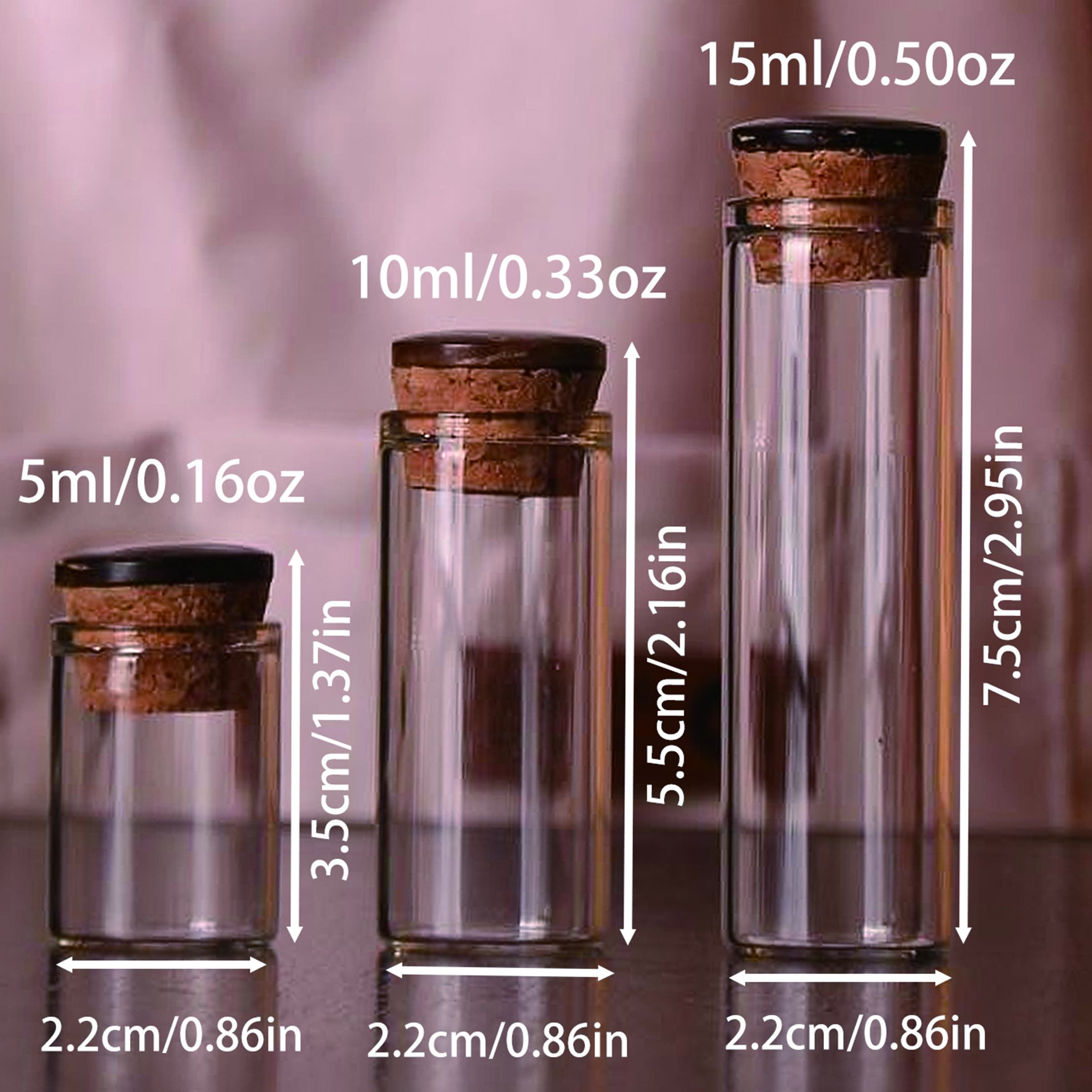 Mini Glass Jar with Cork Stopper, 12pcs/6 Counts Clear Glass Bottle, Reusable Glass Bottles, Portable Storage Jar for Crafts, Projects, Decoration, Party Favors, Glass Spice Jars