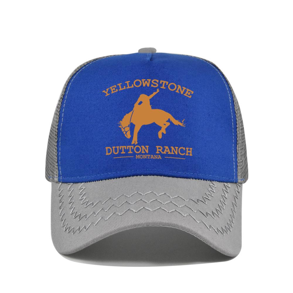 Best-selling Yellowstone baseball cap, screen-printed Yellowstone mesh cap, printed duckbill cap, unisex washable breathable sun hat