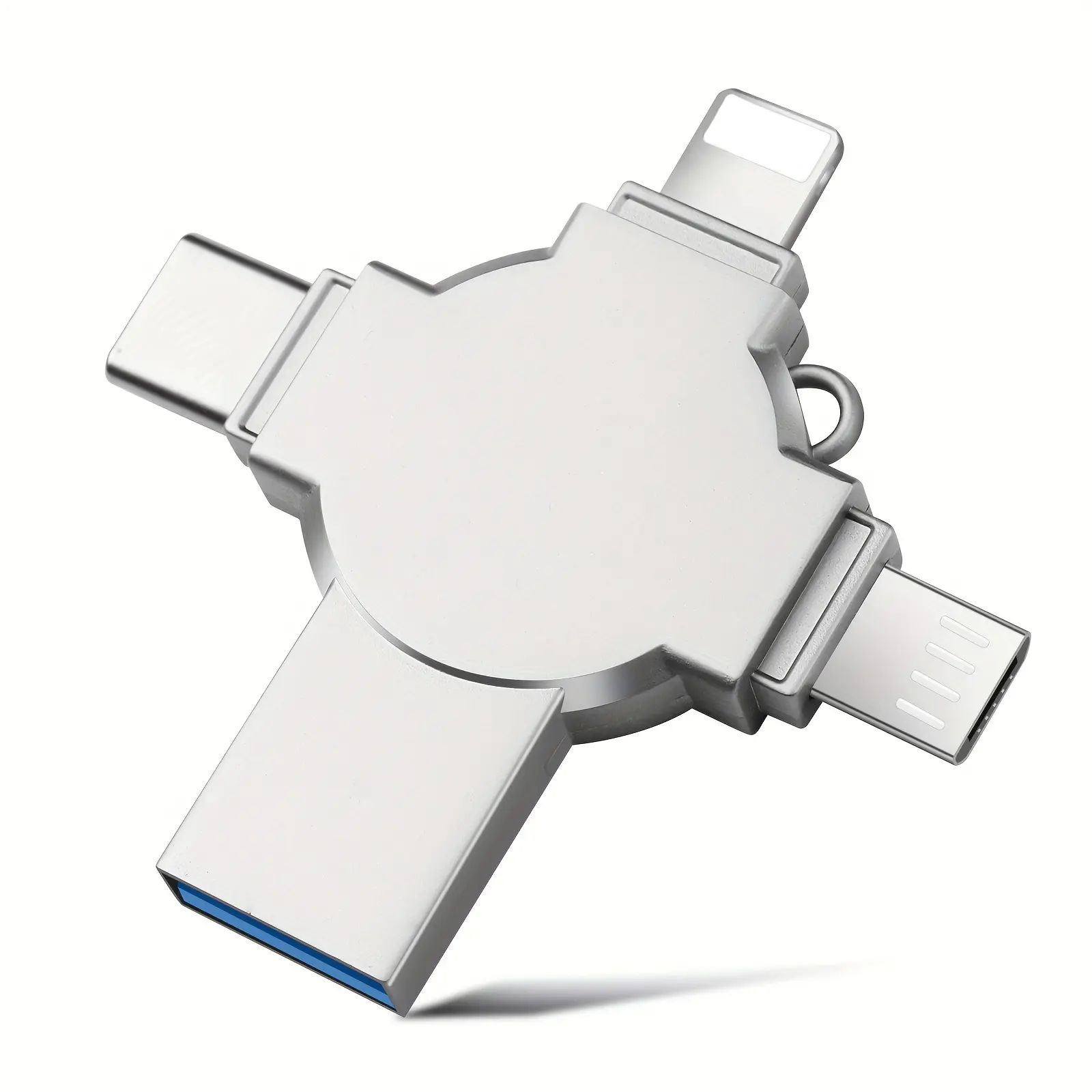 USB 3.0 Flash Drive Memory Stick, 1tb Capacity, Compatible with iPhone, iPad, iOS, Android, OTG, Type C, 4-In-1 Micro USB Stick
