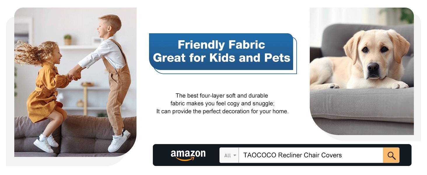 100% Waterproof Recliner Cover - Recliner Cover with Non-Slip Granule, Recliner Chair Covers with Elastic Band, Recliner Chair Covers for Reclining Chair(Dark Grey, Small-22'')