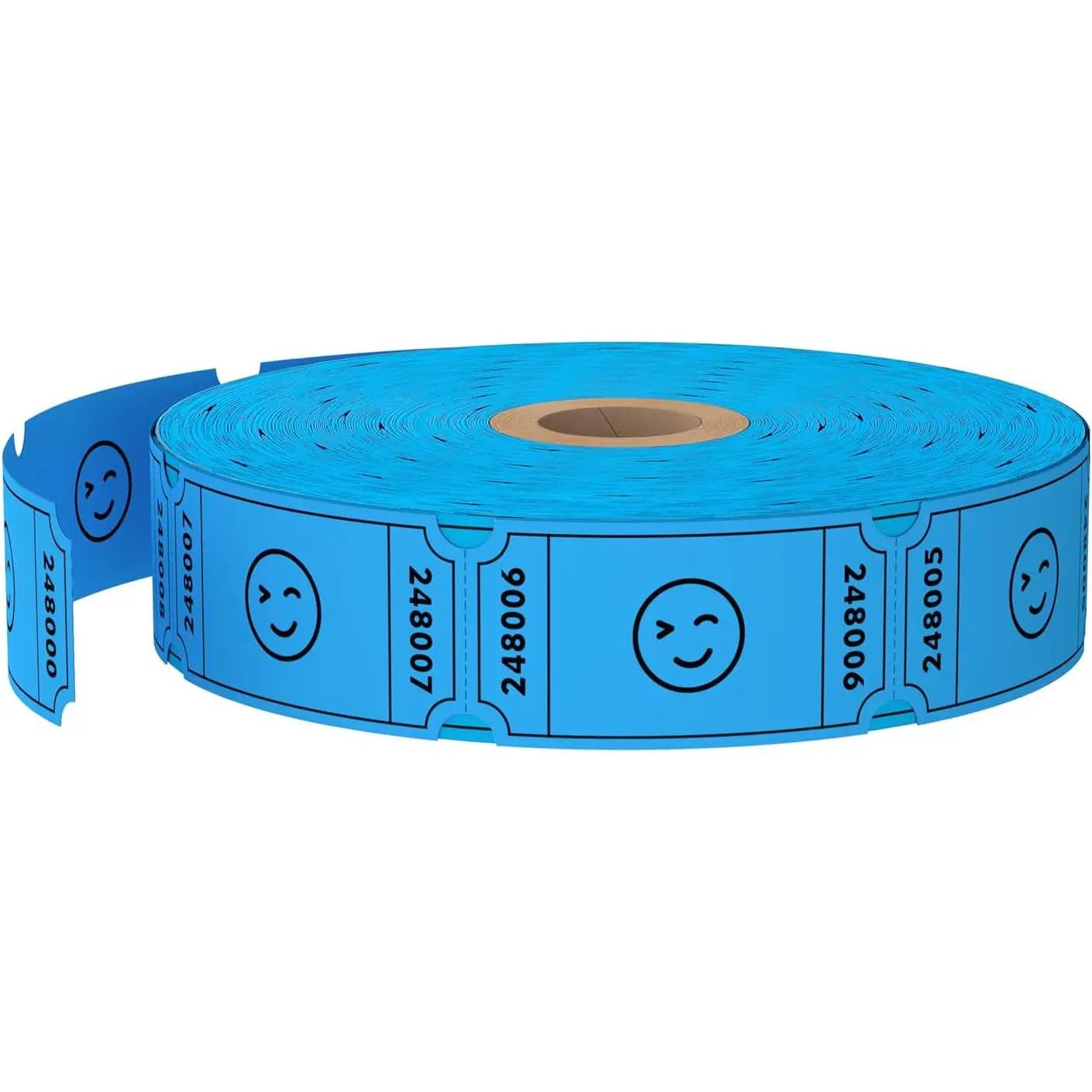 1000 Smile Raffle Tickets Blue, Single Roll, Ticket for Events, Entry, Class , Fundraiser & Prizes