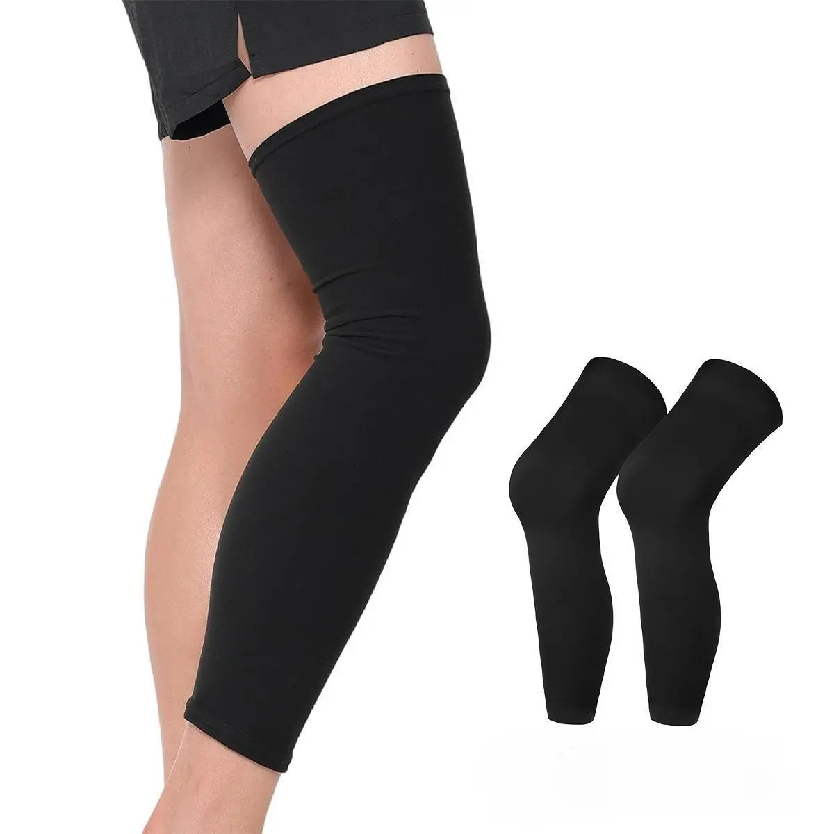 4 Pairs Non-Slip Compression Thigh Sleeves. Breathable Hamstring Support Brace for Men & Women, Running & Gym Recovery. active athletic