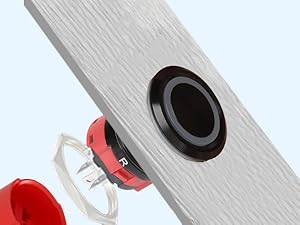 16MM Latching 12V Push Button Switch On Off,Waterproof with LED Light Power Button Switch for car，0.63" Mounting Hole with Wire Socket Plug Self-Locking(Ring Red LED/Black Shell