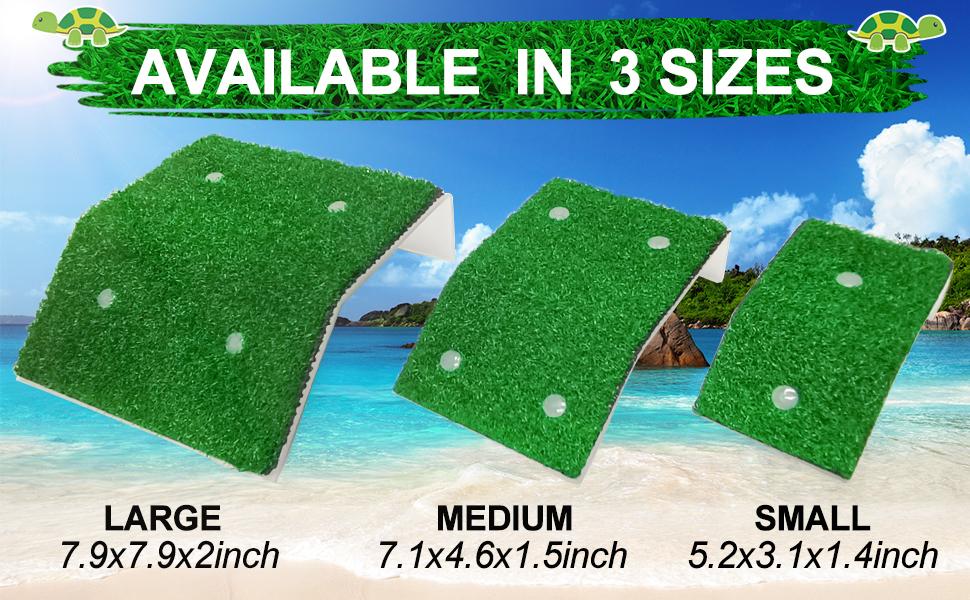 Small Turtle Basking Platform Simulation Grass Turtle Ramp, Turtle Resting Basking Dock Floating Décor for Aquatic Turttle Reptile Frog Terrapin LITTLE CRITTERS VET