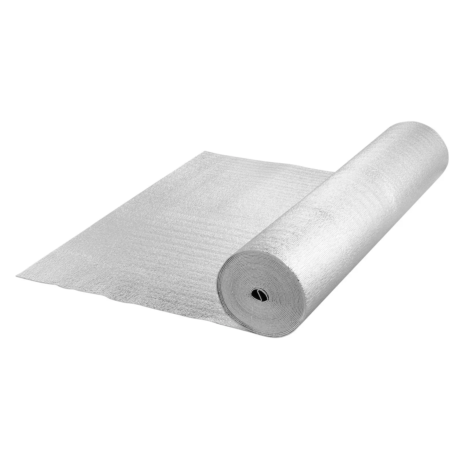 Double Reflective Insulation Roll, Foam Core Radiant Barrier, 3.2 mm 48 in x 50 ft, Double-Sided Aluminum Foil EPE Foam Heat Reflective Shield, Thermal Insulation Roll for Window RV Roof