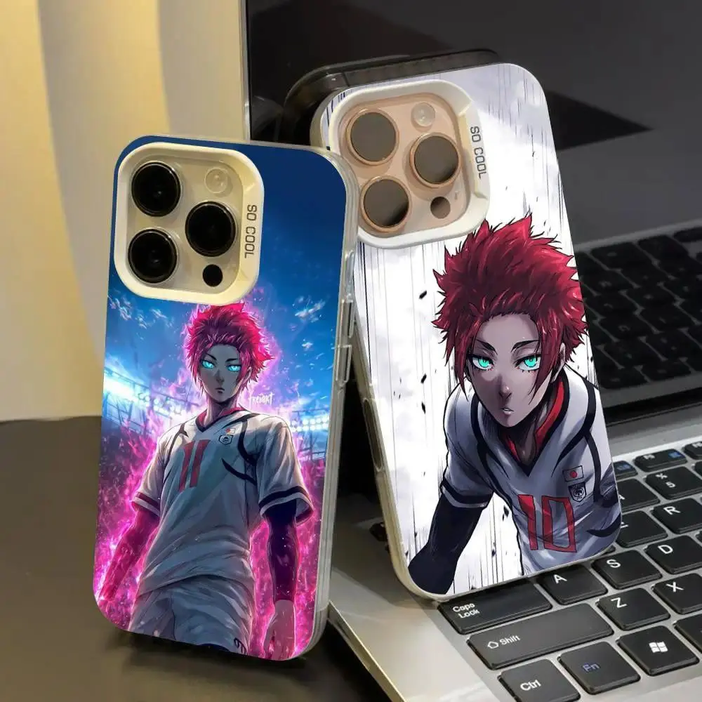 Itoshi Sae Anime Art Smartphone Case, Soft Handheld Cellphone Protection Cover with High-Definition Print, Aesthetic Design, Mobile Device Accessory for iPhone 11-17 Pro Max/Plus, Samsung Galaxy S23-S25