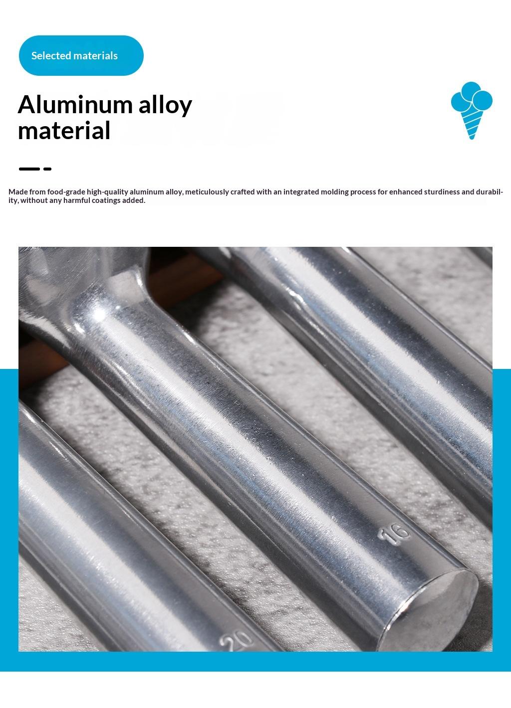 Heavy Duty Aluminum Ice Cream Scoop, Professional Self-Fusing Ball Maker, Ergonomic Ice Cream Digger for Commercial Use # GLOBAL PIC