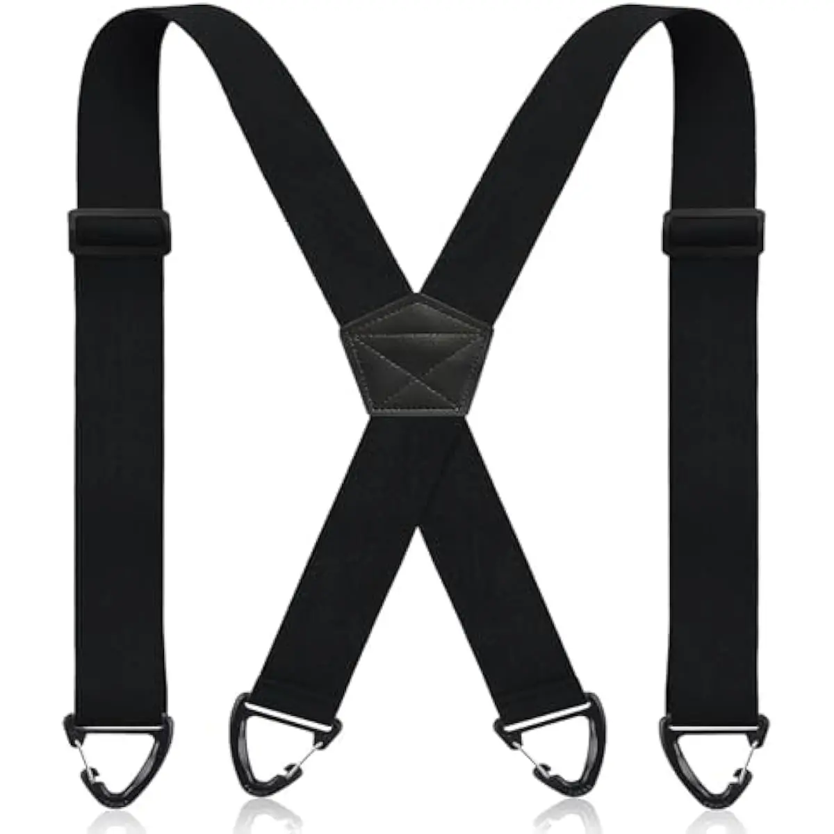 1.5 in Wide Adjustable Hidden Under-Clothes Suspenders for Men with Snap Loop & Snap Hook, Classic Work Wear Daily Wedding Suspenders, Polyester Mix