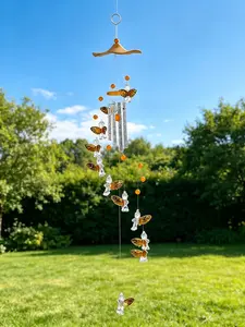 11 Inch Wind Chime for Outside, Love Angel Cupid Design, Aluminum Tubes, Easy Hanging, Ideal for Garden Patio