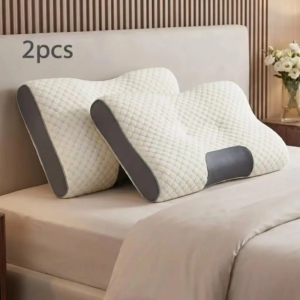 2/4 Pack Bedding Pillows, Soft Slim Pillow, Multipurpose Pillow Insert, Moisture-Wicking & Breathable for Sleep, Soft & Durable, Comfortable Pillows for Bedroom & Living Room, Suitable for All-Season Use