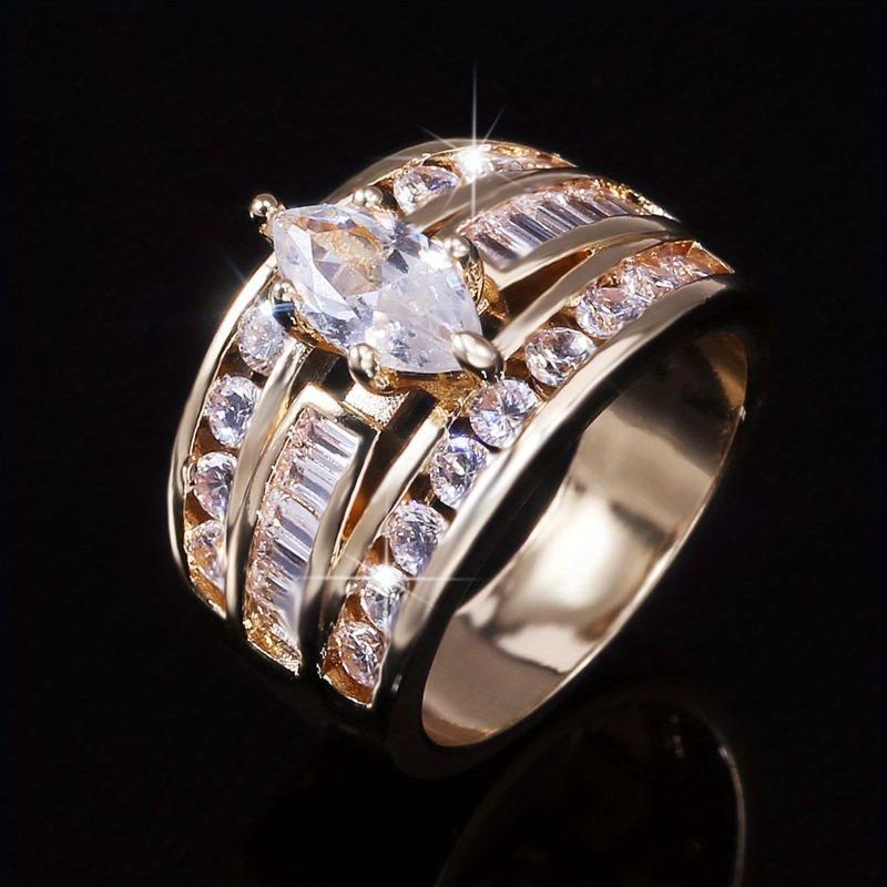 Elegant Shining Cubic Zirconia Ring – Perfect for Weddings Engagements Promises and Bridal Eternity Moments Ideal Gift for Anniversaries Valentine’s Day and Christmas