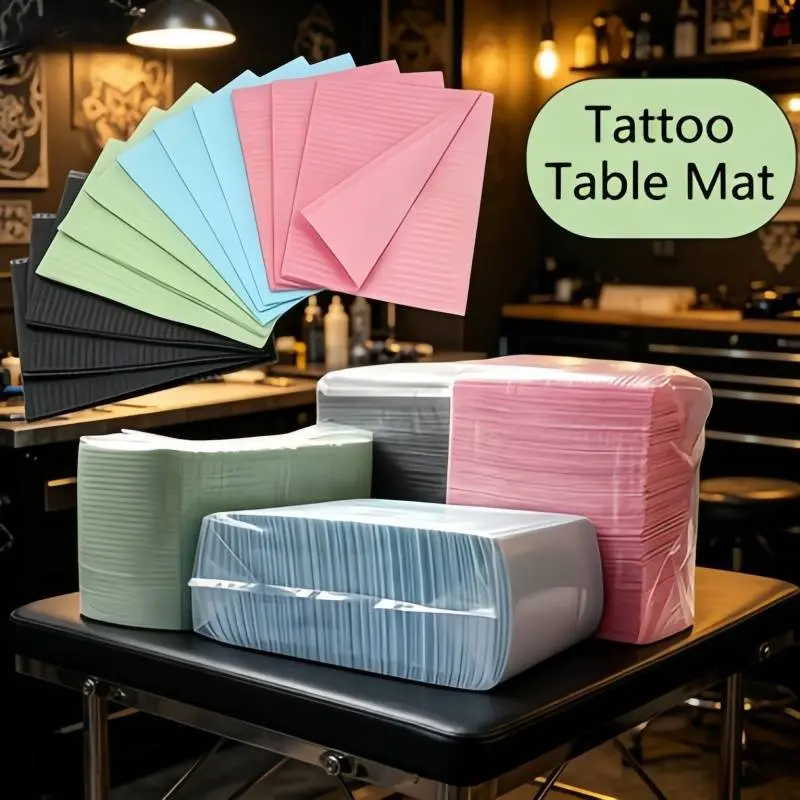 Disposable Waterproof Tattoo & Nail Table Pads - Foldable Mat for Dental/Beauty Use, Multi-Purpose Protective Cleaning Covers for Dispose Afteruse Equipment Supply