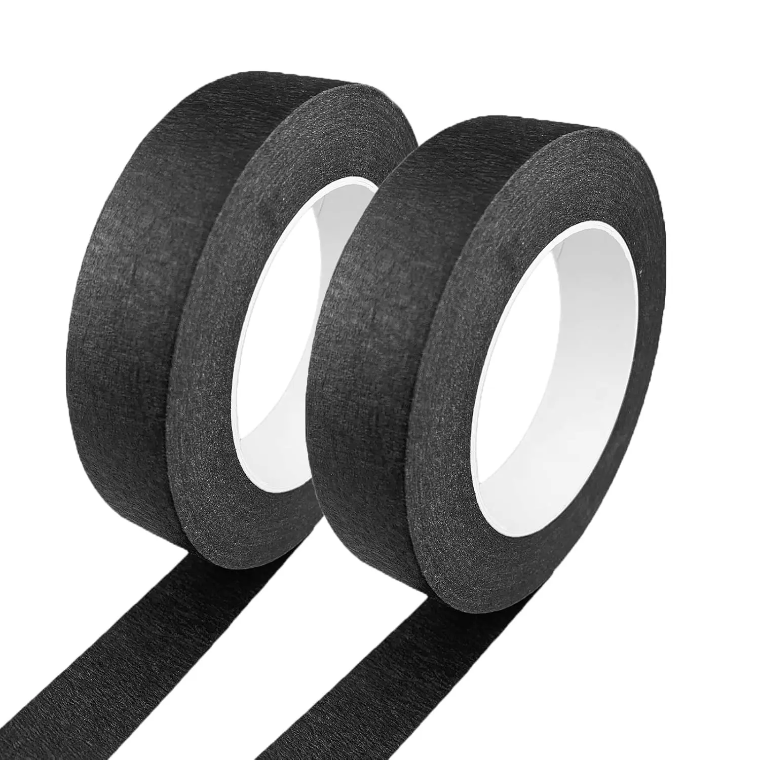 Black Masking Tape, 1 Inch x 55 Yards, 2 Rolls | Painters Tape for Painting, Arts, Crafts, Decoration