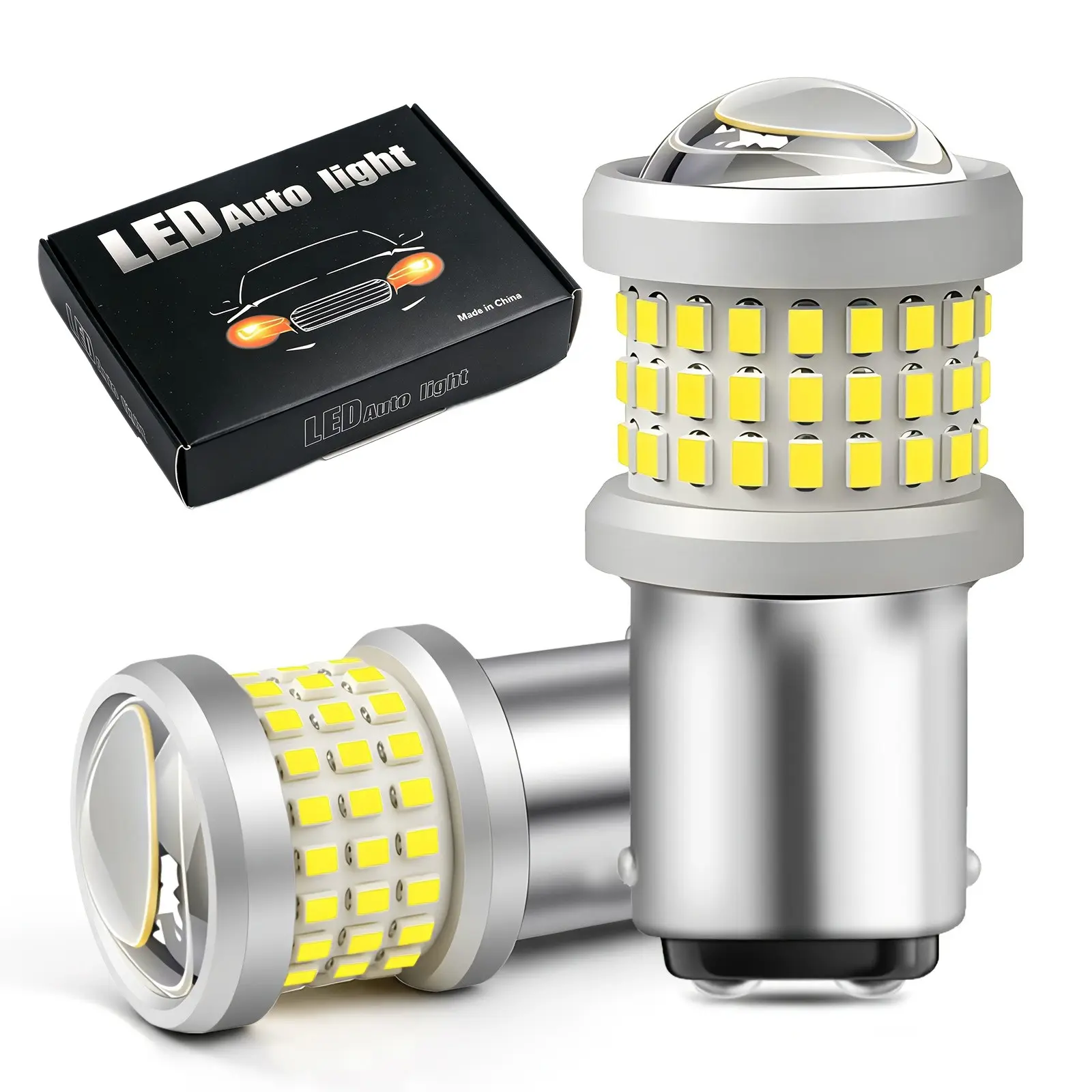 2 Pcs Super Bright LED Bulbs 1156 1157, Brake Turn Reverse Lights, Ba15s Bay15d Automotive Lighting