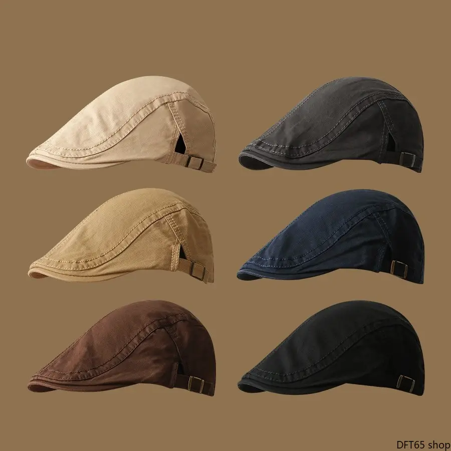 Solid Vintage British Newsboy Cap Soft Smooth Textile Fabric Curved Short Brim Relaxed Unisex Cut Lightweight Flat Silhouette For Daily Street Casual Artistic Commute Minimalist Decorative Headwear Accessory, Adjustable, One Size, Adjustable One-Size