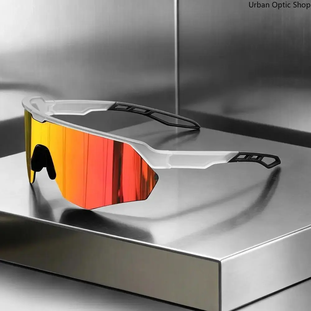 XUH Unisex Oversized Wrap-Around Full Rim Sunglasses - UV400 Gradient Mirror Anti-UV Polarized Lenses, Lightweight, Sun Protection for Adults' Cycling, Driving, Uv Prevention, Gradient Lenses, Anti-Uv Polarized Men's Sunglasses