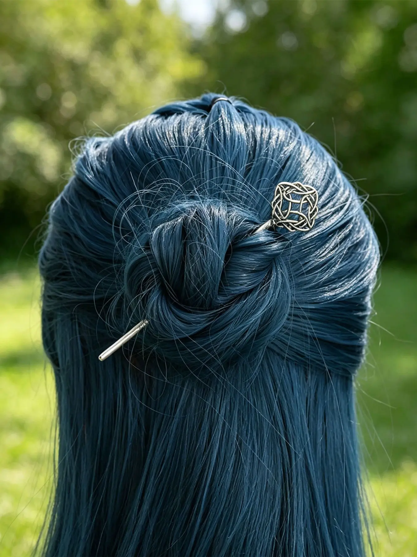Vintage Nordic Celtic Knot Hairpin, Casual Random Print Hair Accessory, All Seasons Fashion Clip, Party Gift for Valentine's Day