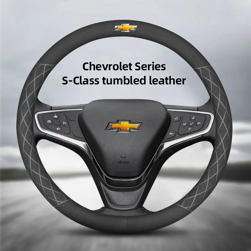 Car Steering Wheel Cover Suede Non-slip Auto Accessories For Chevrolet Cruze Malibu Colorado Suburban Equinox Blazer Trax Camaro Spark Bolt Captiva Silverado Tahoe SS Impala Spin Onix Cobalt Traverse Montana