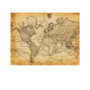 Vintage World Map And "Arctic Ice Ocean" Tapestry, Polyester Material, Suitable for Living Room, Bedroom, Office, Parties, Etc., Home Decor/Holiday Gift/Christmas/Birthday Gift/Holiday Party Favors/Birthday And Holiday Activities for Family And Frie