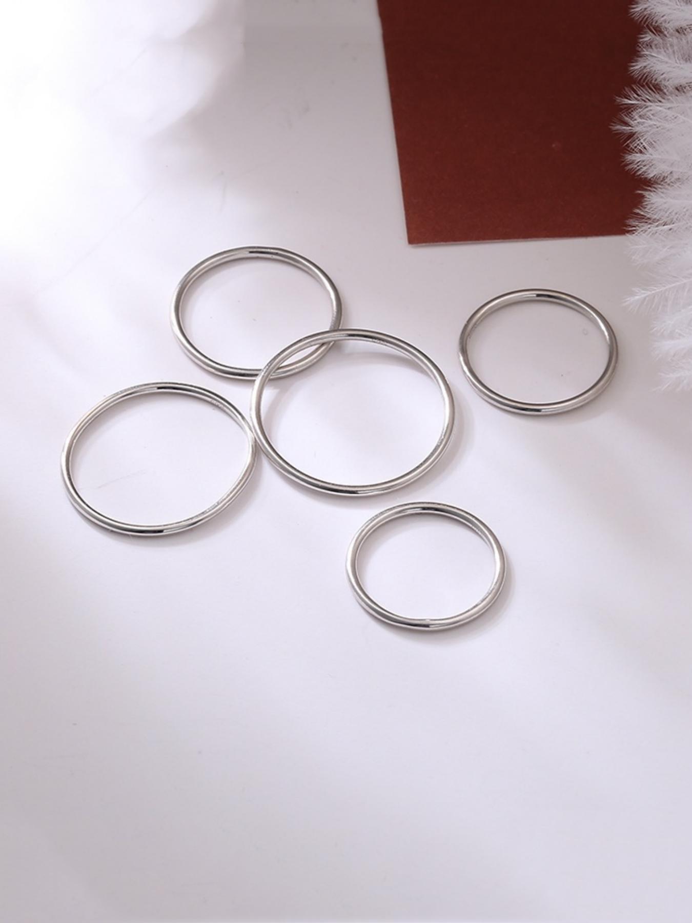 S925 Sterling Silver Simple Plain Color, Fashion Accessories for Women & Girls, Trendy All-match & Exquisite Jewelry for Birthday Gift, Elegant Everyday Ring