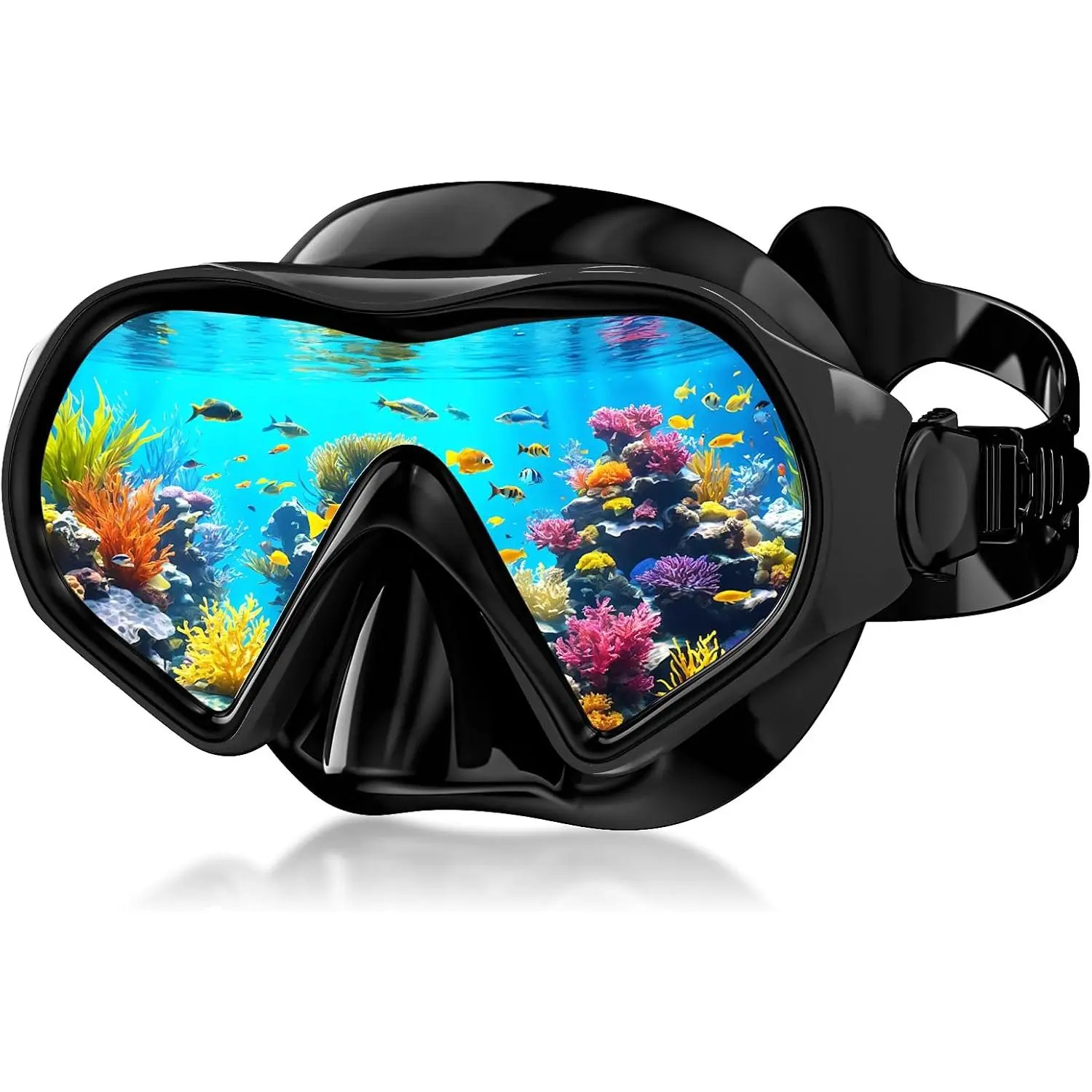 Snorkel Mask Adults 180° Panoramic Anti-Fog Leak-Proof Diving Goggles Swimming Gear
