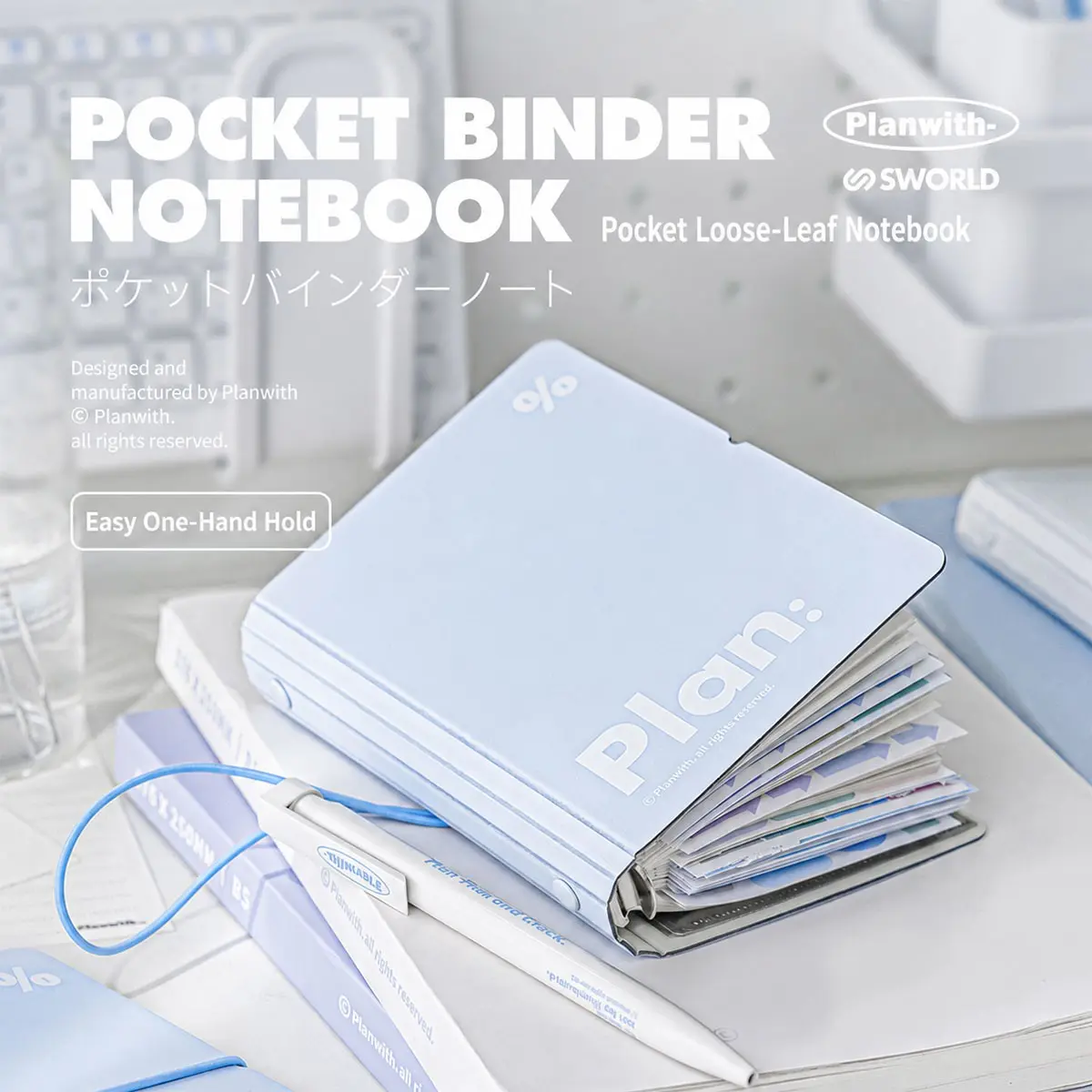 A6 Pocket Binder, Multi-Functional Storage Notebook, Metal Six-Hole Ring Binder, Portable Learning Planner, Record Book