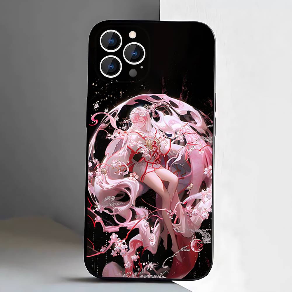 Game Onmyoji Phone Case For iPhone 17,16,15,14,13,12,Pro,Max,Plus,E,SE4,Air,Mini Black Soft Box