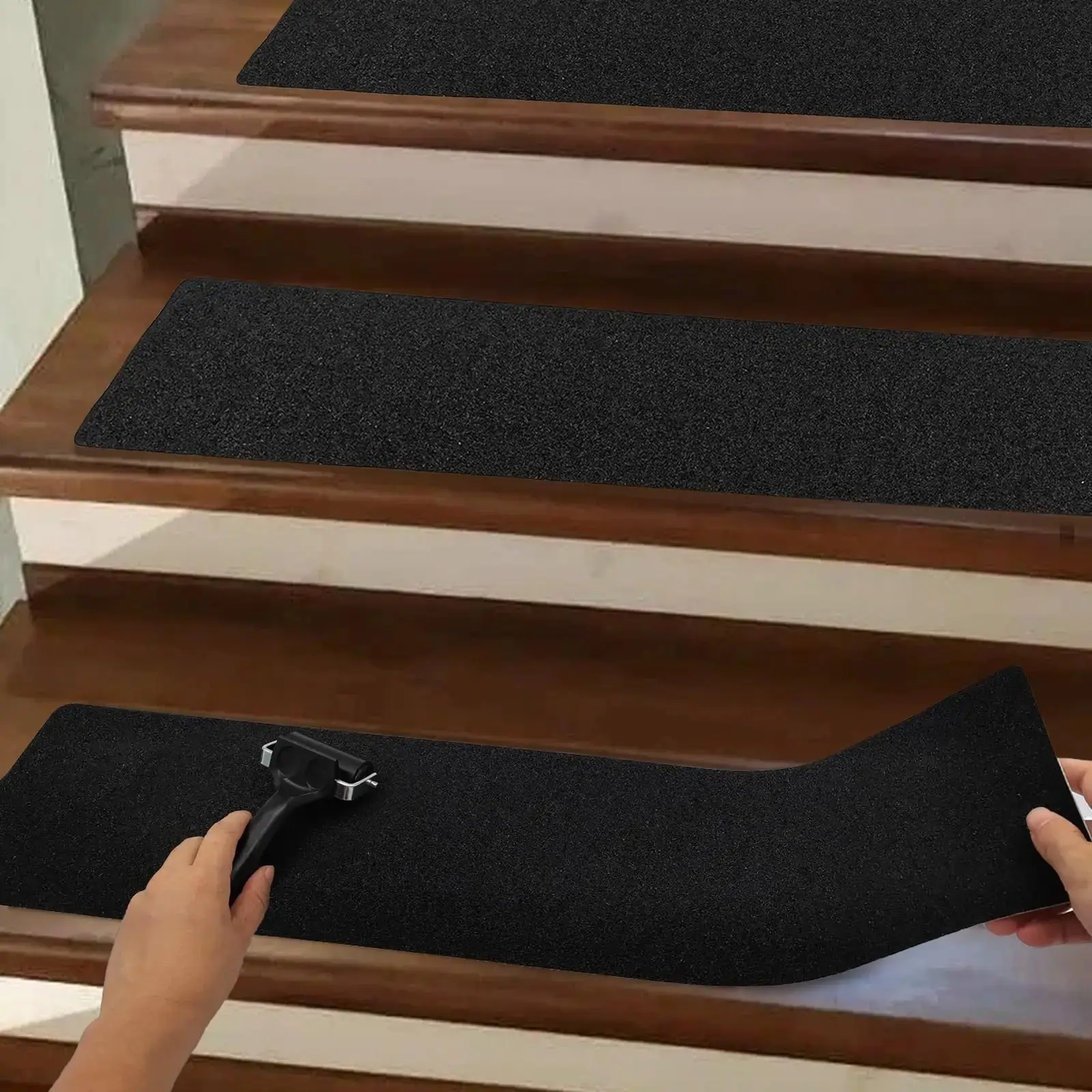 5/10 Pack Outdoor Stair Treads, Non-Slip Stair Protection Mats, Ideal for Wooden Stairs, Porch, Patio, Garden Entrance, Outdoor Steps, Anti Slip Mat