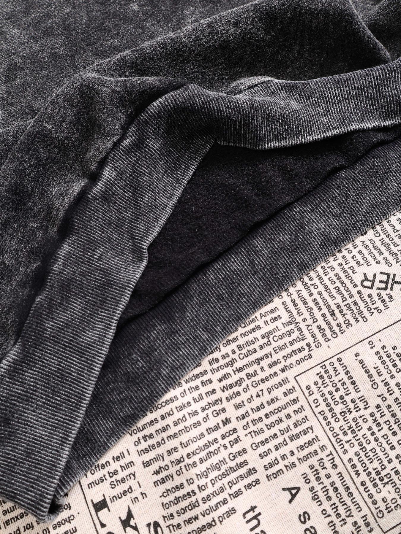 Heavy metal concert youngboy never broke again cotton men's street retro style washed hooded sweatshirt fashionable trendy casual men's tops, men's long sleeve plus velvet autumn and winter style