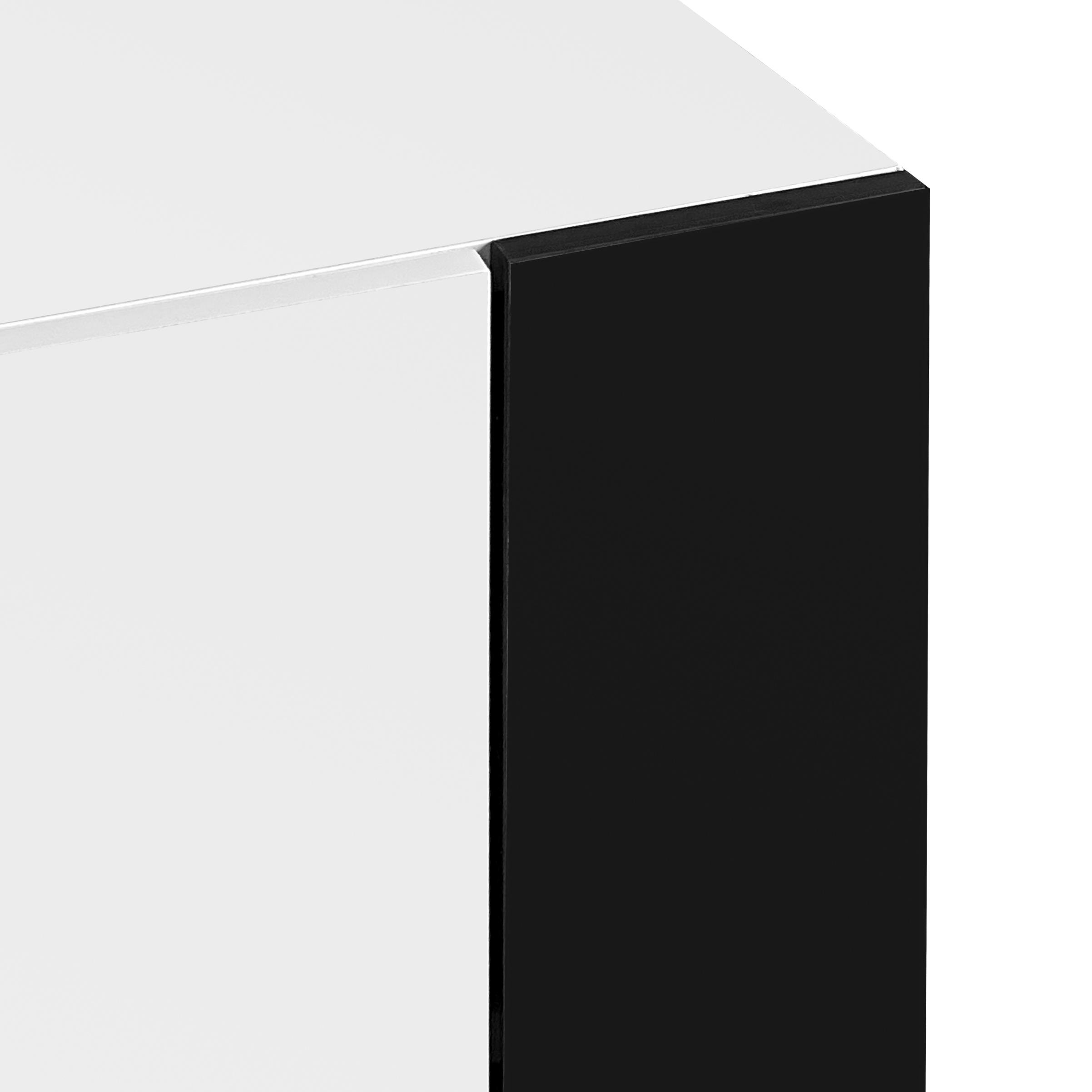 [Bellemave] Modern TV Stand with 34.2" Non-heating Electric Fireplace, High Gloss Entertainment Center with 2 Cabinets, Media Console for TVs up to 78", White