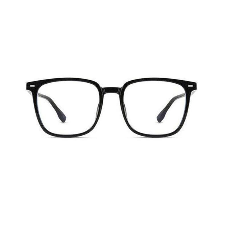 New color-changing myopia glasses men's high-value and thin square black thick frame women's professional with anti-blue light degree