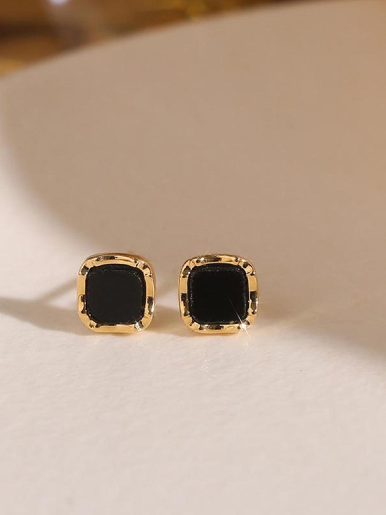 Golden Color Silver Color Stud Earrings, Trendy Small Design, Perfect for All Occasions, Elegant Accessory for Women